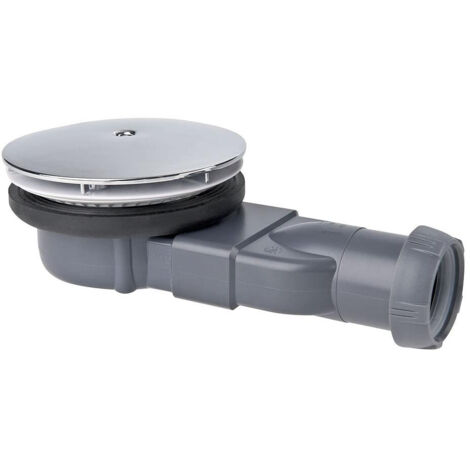 Wirquin 30719686 - Piletta da doccia extra piatta sottile per piatti extra piatti ø90 con membrana e cupola in ABS, grigio