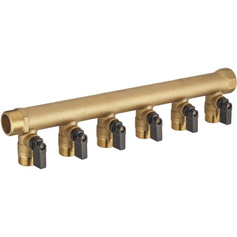 Collettore a valvole MF 20x27 - uscita m 15x21 - 6 vie NOYON & THIEBAULT