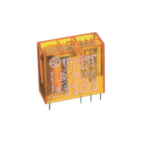 Mini relè per circuito stampato o innesto 2 contatti 8 a, bobina ac 230 v finder 405282300000 (1/5)