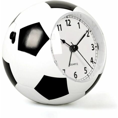 Réveil pour enfants, motif football, réveil, table de chevet, réveil musical créatif, look football, alimenté par piles, cadeau pour garçons et filles qui aiment les réveils de football