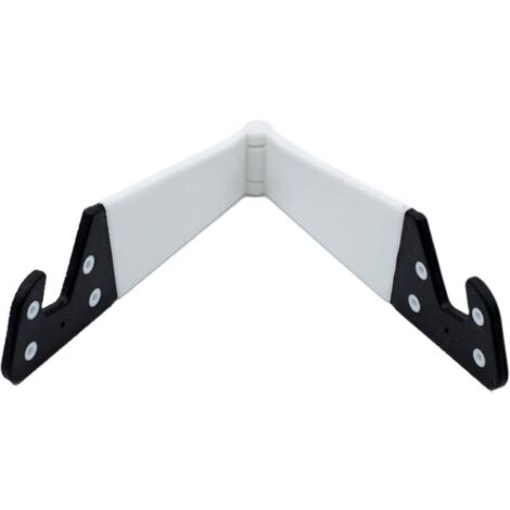 Support pour téléphones ou tablettes Support de table stable Angle jusqu'à 90° Compatible avec tous les modèles Pliable et de poche 11.3 x 3 cm Blanc (1/3)