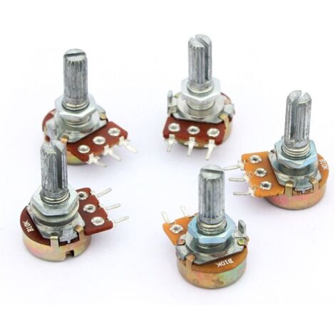 5X potentiometre B10K 10K ohm Simple lineaire Conique Rotatif (1/4)