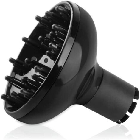 Diffuseur universel pour sèche-cheveux professionnel - Buse universelle pour coiffer les cheveux bouclés ou ondulés (noir)