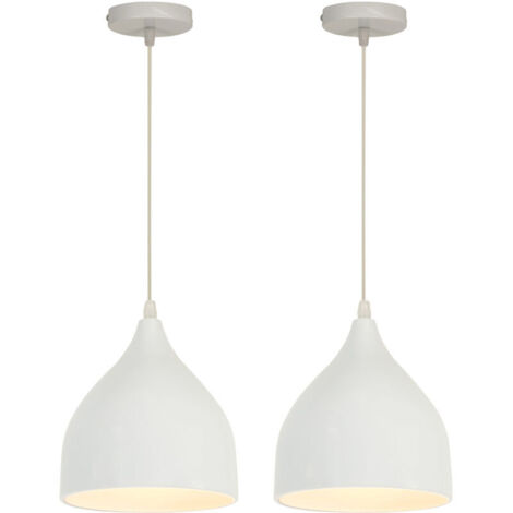 Douille de lampe E27, Suspension luminaire plafond Lampe Accessoires Pendentif Lampe Titulaire Support de lampe plafonnier Antique Edison Suspension - Blanc