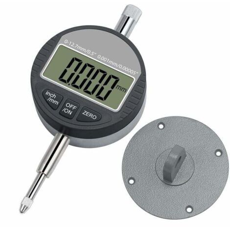 LED Micromètre numérique 0.001mm / 0.00005 '' Indicateur numérique Precision Gauge 0-12.7mm / 1 '' comparateur électronique/indicateur de sonde numérique,une pièce, gris