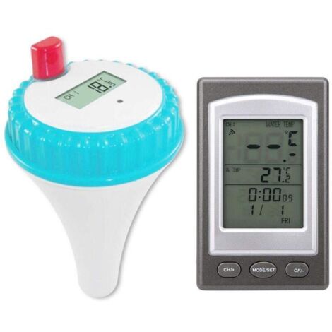 Thermomètre de piscine numérique sans fil avec récepteur LCD pour affichage de la température de l'eau