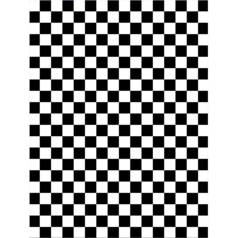 Tapis Personnalité Créative Tapis en Damier Salon Chambre Simple Tapis Quadrillé Noir Et Blanc Coussin De Canapé Carré Frais Tapis Décoratifs pour La Maison (Noir)