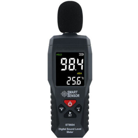 Sonomètre Enregistreur de niveau sonore Testeur de bruit Audio numérique Sonomètre Plage de mesure 30-130dB Lot de 1