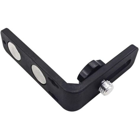 Niveau magnétique en forme de L Support magnétique multifonctionnel en forme de L Adaptateur de niveau laser 5/8" pour lasers Topcon Spectra Leica Bosch Hilti Dewalt