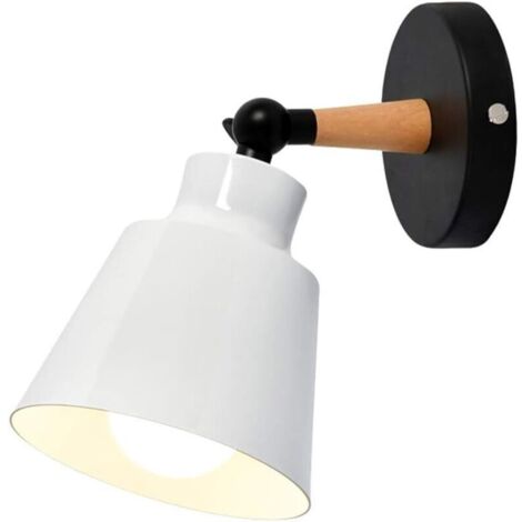 Applique Murale Industrielle en Métal Moderne Lustre Luminaires E27 Loft Lampe Angle réglable pour Café Bar Couloir Salle à Manger Salon Chambre - Blanc