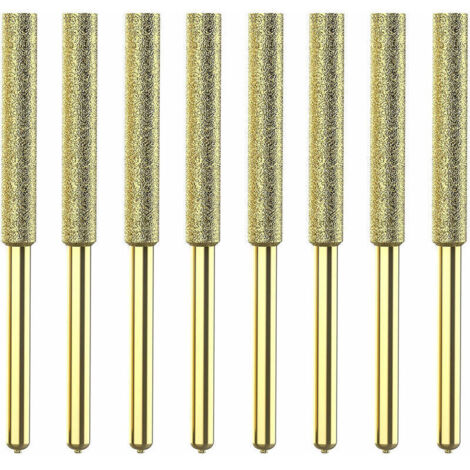 Embouts de tronçonneuse 8 pièces pour affûter les tronçonneuses Lime de tronçonneuse électrique à haute dureté revêtue de titane 4mm