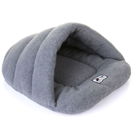 Panier pour Chien Sac de Couchage de Chat Chat Nid Chaud Lit pour Animal de Compagnie Grotte pour Chat, Gris, S