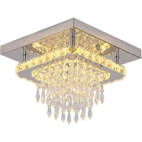 LED Cristal Plafonnier Lampe De Plafond Moderne Lustre Suspension Lampe Suspendue pour Salon Cuisine Chambre Salle À Manger Éclairage Décoration Lumière - Blanc chaud