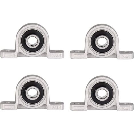 Roulement de bloc 4 pièces, roulement à billes de 10 mm, roulement de bloc d'oreiller, roulement de bloc d'oreiller, alésage de bride, support à assembler, auto-ajustable