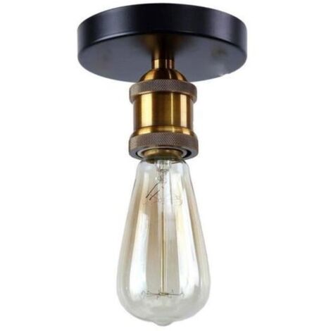 Plafonnier Mini Vintage Douille E27 Industrielle pour Salon Chambre Café Bar Restaurent Salle à Manger