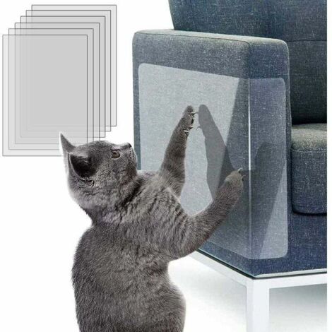Protecteur de Rayure de Chat, Protecteurs Anti-Griffes Autocollantes, Protection Anti-Griffures Protection canape Chat, Protections Anti-Rayures pour Meubles Canapé Table Porte 6 Pièces