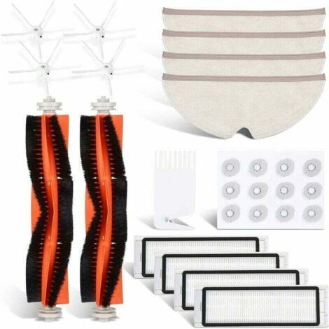 Kit d'accessoires pour Xiaomi Mi Robot eur, rechange accessoires kit Entretien pour Xiaomi Roborock S5 S50 S51 S55 S6 S6 MAXV avec Accessoires 1 Brosse Principale, 3 filtres, 12noyaux d'eau (1/4)