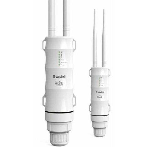 Wavlink AC600 Amplificateur WiFi/Repeteur WiFi Puissant Exterieur en Charge Poe/Dual-Band 2.4+5G/2 Antenne WiFi Longue Portée