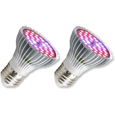 Ampoule Horticole E27 LED pour Plantes, 30W E27 avec 40LED Lampe Plante à Spectre Complet, AC 85-265V, Lampe the Croissance et Fleurs Intérieur pour Jardin/Culture Hydroponique/Aquarium, lot de 2 [Cla