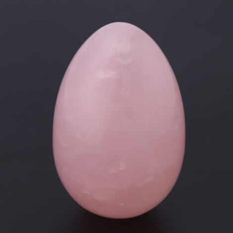 Pierre de massage Yoni en quartz rose en forme d'œuf, pour la récupération post-partum et les exercices de Kegel.