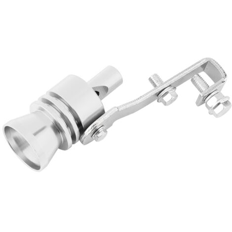 Sifflet turbo universel pour pot d'échappement de voiture, quad, SUV, accessoires auto (argenté)