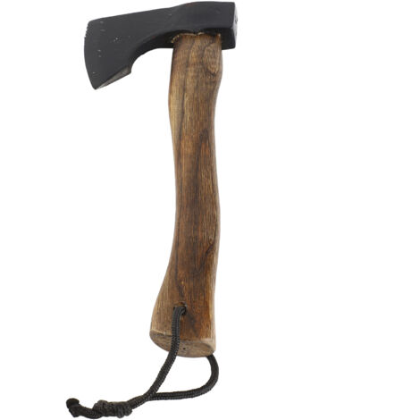 Petite hachette à manche en bois, légère et polyvalente, portable, pour couper et fendre du bois en camping et jardinage.