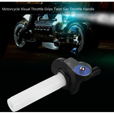Poignées d'accélérateur visuelles de 22 mm pour moto tout-terrain, poignée d'accélérateur à rotation bleue à rouleaux (1/5)