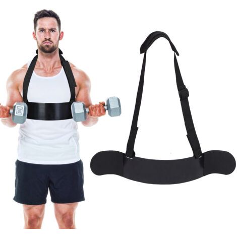Support de flexion des biceps robuste Arm Blaster en alliage d'aluminium épais avec sangle réglable Bic