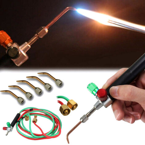 Mini chalumeau à gaz pour bijoux, soudage, brasage, découpe et soudure, avec embouts interchangeables