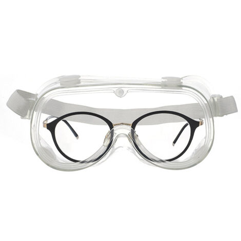 Lunettes de sécurité, lunettes de protection, résistantes aux éclaboussures et aux impacts, verres antibuée avec aération et protection UV. (1/2)