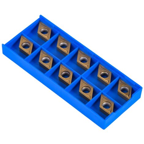 10 plaquettes de coupe en carbure CNC pour tour, avec coffret. (1/5)