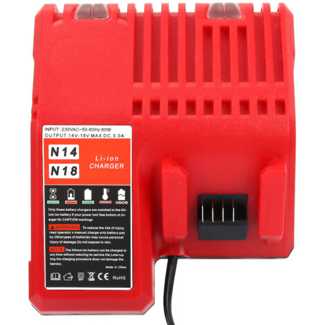 Chargeur de batterie au lithium 18 V de remplacement pour batterie Milwaukee Li-ion M18, prise AU 220 V (1/5)