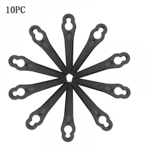 Lames de Rechange pour Coupe-Bordure, 10 Pcs Lames Coupe Bordure, Lame Tondeuse à Gazon Univers, Remplacement des Lames de d'Herbe (1/4)