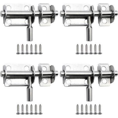 4 Pièces 65mm Mini Verrous de Porte Coulissants en Acier Inoxydable loquets de Porte de Sécurité avec Vis pour Porte de Salle de Bain Porte en Bois Porte pour Animaux de Compagnie Chambre à Coucher..D (1/4)