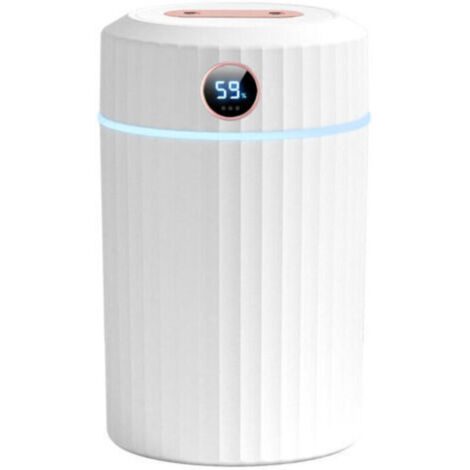 Humidificateur d'Air, 2L Humidificateur Ultrasonique Silencieux avec Thermo-Hygromètre, Duple Buse 36 Heures Temps de Fonctionnement, Arrêt Automatique, 7 LED, pour Maison Chambre Bureau (1/5)