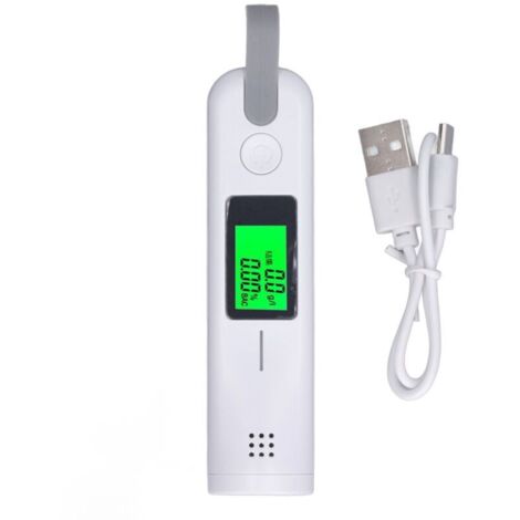 Éthylotest à souffle, haute précision, réponse rapide, analyseur d'alcool portable sans fil, DC 5C, blanc (1/5)