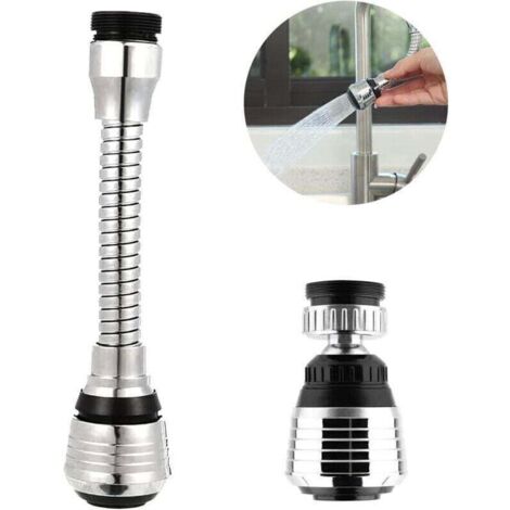 Combinaison longue et courte Douchette Robinet Cuisine 2 Pièces Rallonge Robinet Cuisine robinet pivotant à 360 ° tête de pulvérisateur Embout de robinet Convient pour la cuisine (1/5)