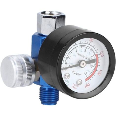 1/4 ”Regulateur de pression d'air, regulateur de pression d'air pour pistolet de pulverisation, pistolet de peinture, vanne de regulation de pression, vanne de regulation de pression, accessoires d'ou (1/5)