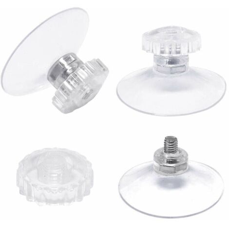 lot de 30 Ventouses avec Filetage et écrous moletés Ø 45 mm, Transparentes, pour Voiture, Camping, vitre, Pare-Soleil (1/5)
