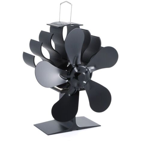Ventilateur de poêle à bois à 6 pales avec thermomètre - Ventilateur de cheminée à énergie thermique Ventilateur silencieux avec protection contre la surchauffe pour poêle à bois Cheminée à gaz Poêle (1/4)