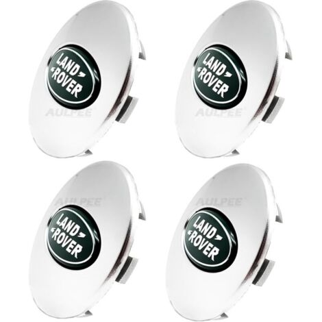 Enjoliveur de moyeu avec logo central 62 mm en ABS compatible avec les accessoires Land Rover (LR vert chromé) (1/5)