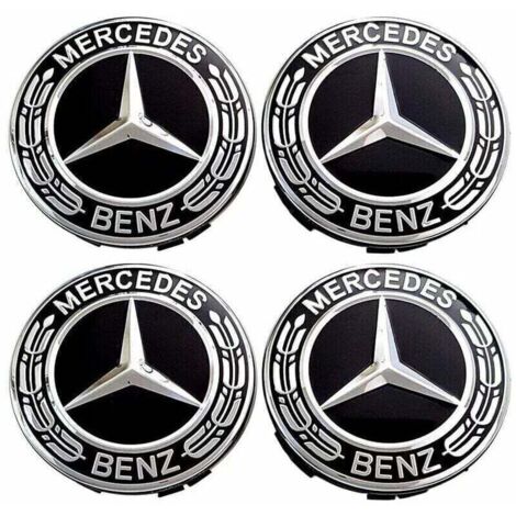 Lot de 4 enjoliveurs de roue pour Mercedes Benz 75 mm, accessoires de voiture ABS