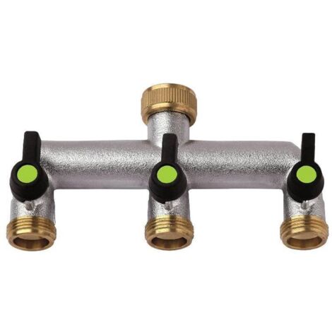 Vanne à trois voies 3/4" x 3/4", collecteur à trois voies, équipement d'irrigation de jardin
