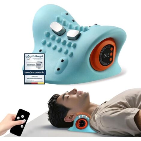 Masseur Cervical et Cou avec Chauffage, Masseur de Cou électrique Sans Fil avec 6 Vitesses Réglables & 3 Modes, Massage Cervicales et Cou pour confort et la détente (1/5)