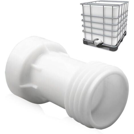 Raccords de réservoir IBC, adaptateur IBC S60 x 6 joint d'extension vanne de réservoir 60 mm 1000 l plastique droit filetage épais raccords de conteneur IBC S60 x 6 connecteur de réservoir (1/5)