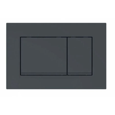 Plaque de commande WC compatible Geberit Sigma30 – Finition noir mat – Matériaux synthétiques résistants aux rayures – Rinçage à deux touches