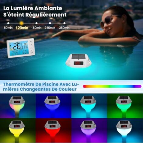 Distributeur De Chlore Flottant 8 Pouces – Pour Piscine Hors-sol Ou Enterrée, Avec Thermomètre Intégré Distributeur Flottant Chlore Piscine 8 Pouces
