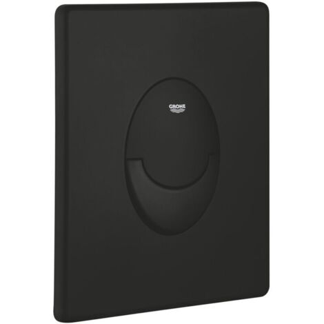 Pour GROHE Start Plaque de Commande, Double Touche Interrompable, Economie d'Eau, Montage Vertical, ABS, Noir Mat, 389642430