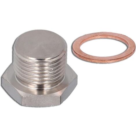 Bouchon d'oxygène, M18x1,5, capteur d'oxygène, prise hexagonale, bouchon de sonde, fixation en nickel, pièces automobiles (1/5)