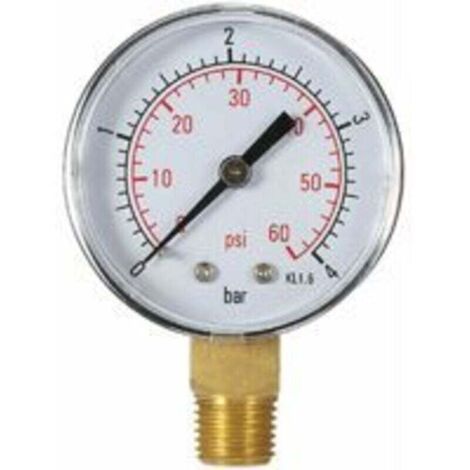 Cadran De Pression D'Eau De Filtre De Piscine De 50Mm 0 60Psi 0 4Bar, Manometre, Filetage Npt De 1/4 (1/5)
